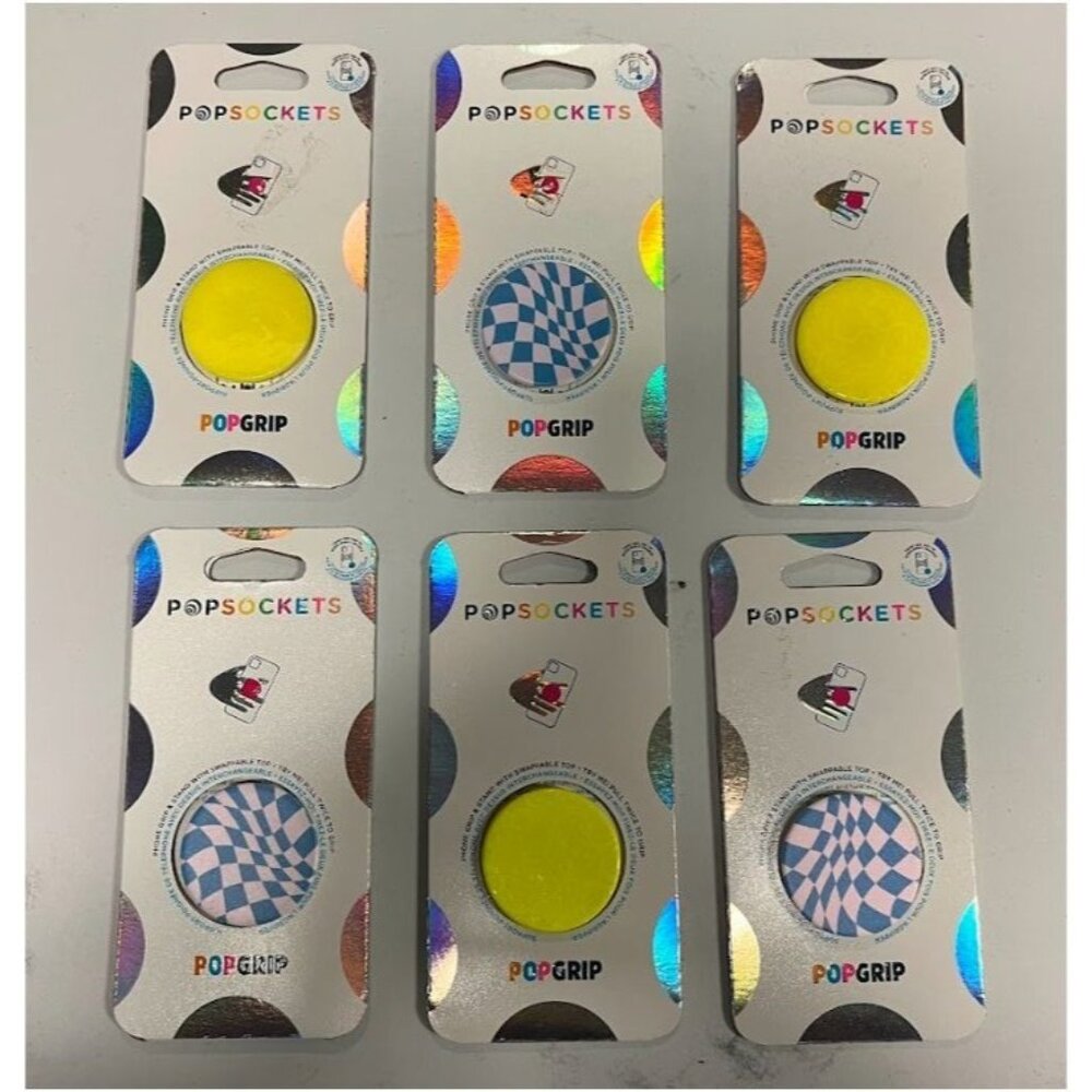PopSockets PopGrip 2 Design Cell Phone Grip & Stand 6Pk